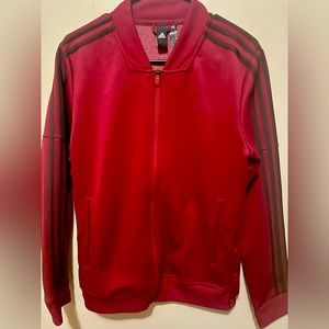 Adidas Maroon/black Zip Up Track Jacket Size M